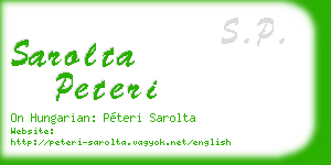 sarolta peteri business card