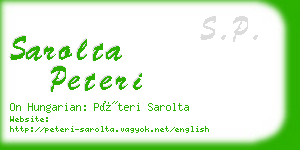 sarolta peteri business card